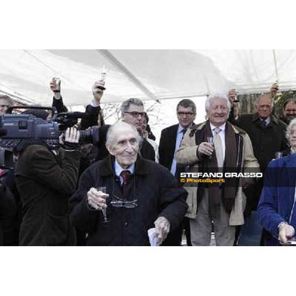 I festeggiamenti in onore del Generale Piero D\'Inzeo per i suoi 90 anni presso la Società Ippica Romana. Roma, 10 marzo 2013 ph.Stefano Grasso