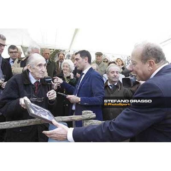 I festeggiamenti in onore del Generale Piero D\'Inzeo per i suoi 90 anni presso la Società Ippica Romana. Roma, 10 marzo 2013 ph.Stefano Grasso