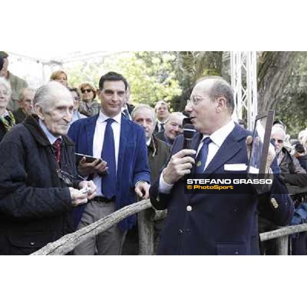 I festeggiamenti in onore del Generale Piero D\'Inzeo per i suoi 90 anni presso la Società Ippica Romana. Roma, 10 marzo 2013 ph.Stefano Grasso