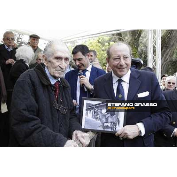 I festeggiamenti in onore del Generale Piero D\'Inzeo per i suoi 90 anni presso la Società Ippica Romana. Roma, 10 marzo 2013 ph.Stefano Grasso
