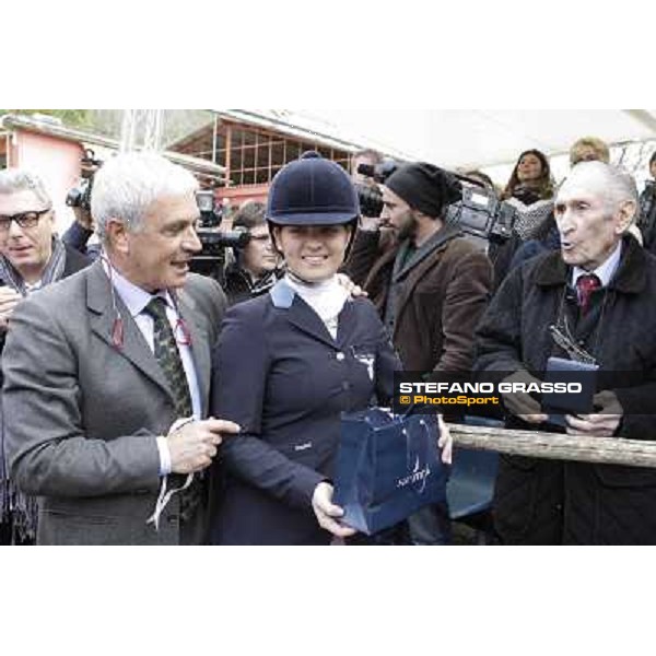 I festeggiamenti in onore del Generale Piero D\'Inzeo per i suoi 90 anni presso la Società Ippica Romana. Roma, 10 marzo 2013 ph.Stefano Grasso