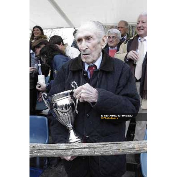 I festeggiamenti in onore del Generale Piero D\'Inzeo per i suoi 90 anni presso la Società Ippica Romana. Roma, 10 marzo 2013 ph.Stefano Grasso