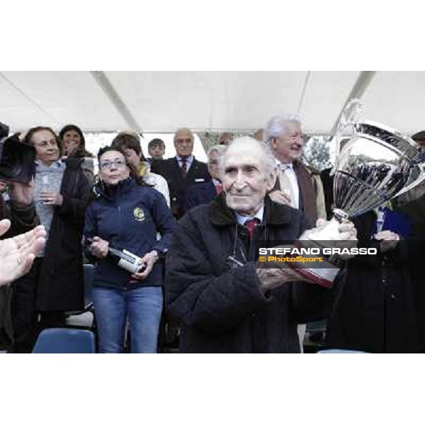 I festeggiamenti in onore del Generale Piero D\'Inzeo per i suoi 90 anni presso la Società Ippica Romana. Roma, 10 marzo 2013 ph.Stefano Grasso