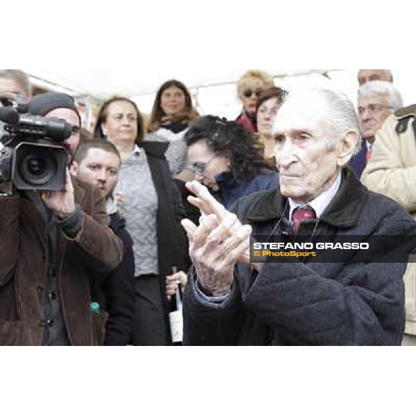 I festeggiamenti in onore del Generale Piero D\'Inzeo per i suoi 90 anni presso la Società Ippica Romana. Roma, 10 marzo 2013 ph.Stefano Grasso