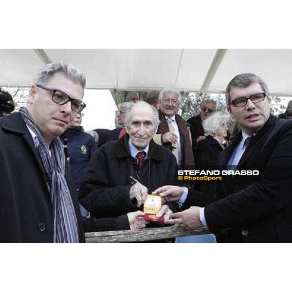 I festeggiamenti in onore del Generale Piero D\'Inzeo per i suoi 90 anni presso la Società Ippica Romana. Roma, 10 marzo 2013 ph.Stefano Grasso