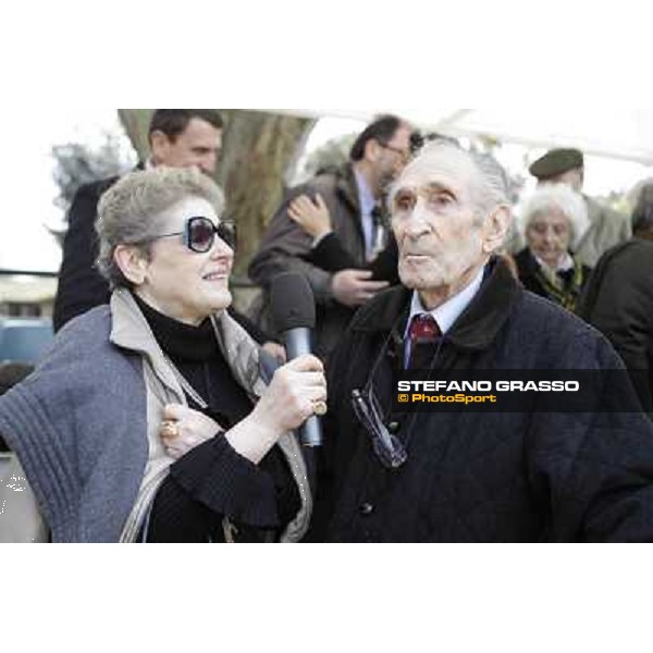 I festeggiamenti in onore del Generale Piero D\'Inzeo per i suoi 90 anni presso la Società Ippica Romana. Roma, 10 marzo 2013 ph.Stefano Grasso