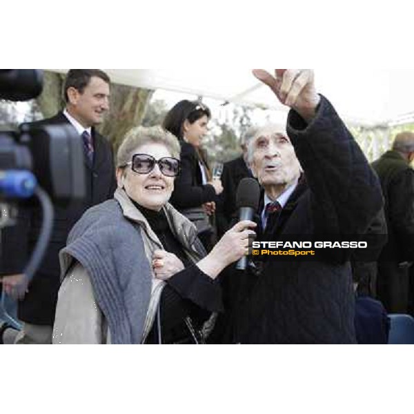 I festeggiamenti in onore del Generale Piero D\'Inzeo per i suoi 90 anni presso la Società Ippica Romana. Roma, 10 marzo 2013 ph.Stefano Grasso