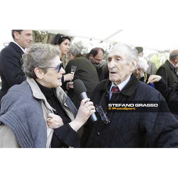 I festeggiamenti in onore del Generale Piero D\'Inzeo per i suoi 90 anni presso la Società Ippica Romana. Roma, 10 marzo 2013 ph.Stefano Grasso