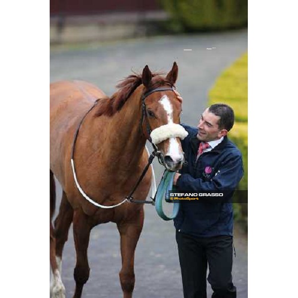 Charity Line and Jonathan Bacci after winning the Premio Nannoccia Roma - Capannelle racecourse, 17th march 2013 ph.Stefano Grasso