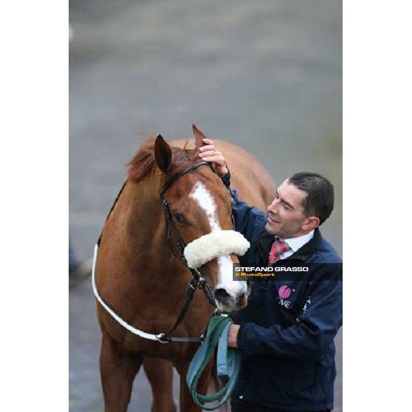 Charity Line and Jonathan Bacci after winning the Premio Nannoccia Roma - Capannelle racecourse, 17th march 2013 ph.Stefano Grasso