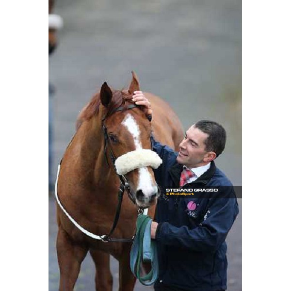 Charity Line and Jonathan Bacci after winning the Premio Nannoccia Roma - Capannelle racecourse, 17th march 2013 ph.Stefano Grasso