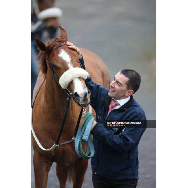 Charity Line and Jonathan Bacci after winning the Premio Nannoccia Roma - Capannelle racecourse, 17th march 2013 ph.Stefano Grasso