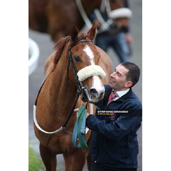 Charity Line and Jonathan Bacci after winning the Premio Nannoccia Roma - Capannelle racecourse, 17th march 2013 ph.Stefano Grasso