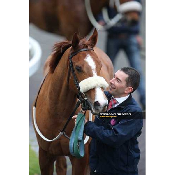Charity Line and Jonathan Bacci after winning the Premio Nannoccia Roma - Capannelle racecourse, 17th march 2013 ph.Stefano Grasso