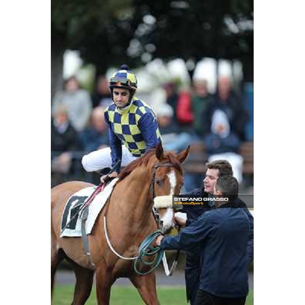 Charity Line and Fabio Branca before winning the Premio Nannoccia Roma - Capannelle racecourse, 17th march 2013 ph.Stefano Grasso
