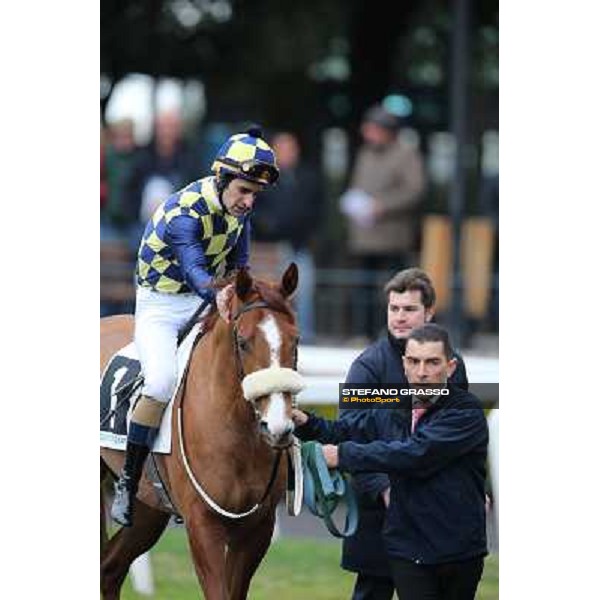 Charity Line and Fabio Branca before winning the Premio Nannoccia Roma - Capannelle racecourse, 17th march 2013 ph.Stefano Grasso
