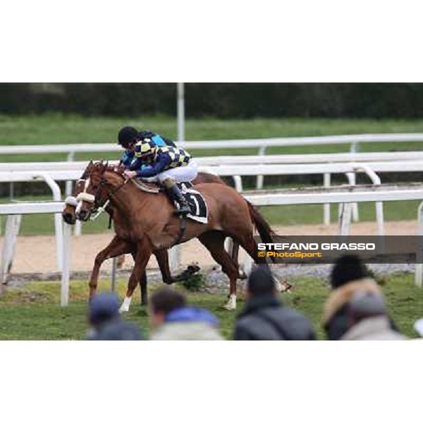 Charity Line,Fabio Branca up, goes to win the Premio Nannoccia Roma - Capannelle racecourse, 17th march 2013 ph.Stefano Grasso