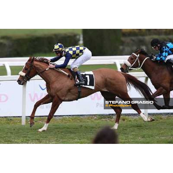 Charity Line,Fabio Branca up, goes to win the Premio Nannoccia Roma - Capannelle racecourse, 17th march 2013 ph.Stefano Grasso