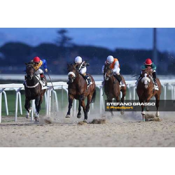 Marshade,Fabio Branca up,goes to win the Premio Trattato di Roma - Kheywunder is second Roma - Capannelle racecourse, 17th march 2013 ph.Stefano Grasso