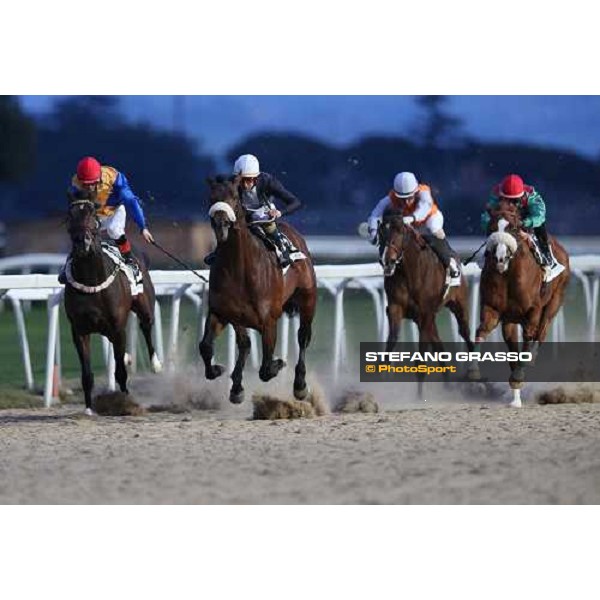 Marshade,Fabio Branca up,goes to win the Premio Trattato di Roma - Kheywunder is second Roma - Capannelle racecourse, 17th march 2013 ph.Stefano Grasso