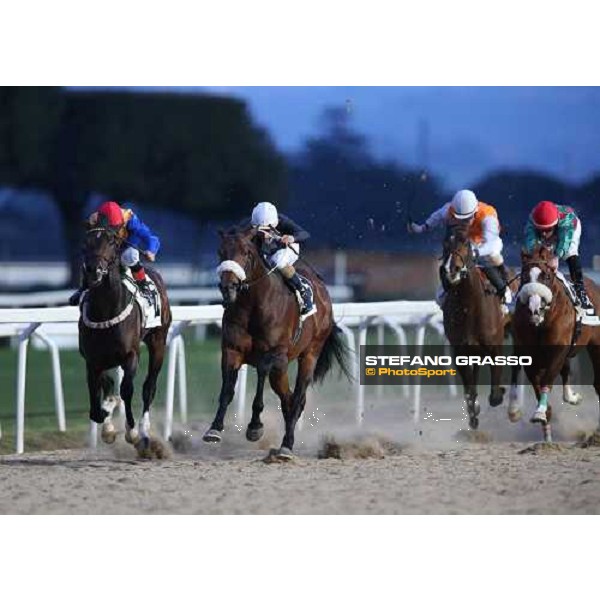 Marshade,Fabio Branca up,goes to win the Premio Trattato di Roma - Kheywunder is second Roma - Capannelle racecourse, 17th march 2013 ph.Stefano Grasso