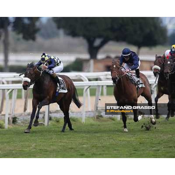 Fabio Branca and Celticus win the Premio Federico Smith Roma - Capannelle racecourse, 17th march 2013 ph.Stefano Grasso