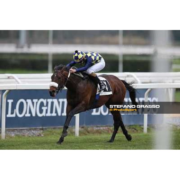 Fabio Branca and Celticus win the Premio Federico Smith Roma - Capannelle racecourse, 17th march 2013 ph.Stefano Grasso