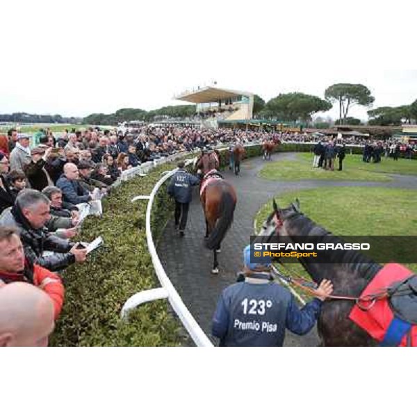 A view of the crowd and the paddock before the 123° Premio Pisa Pisa, San Rossore racecourse,24th march 2013 ph.Stefano Grasso