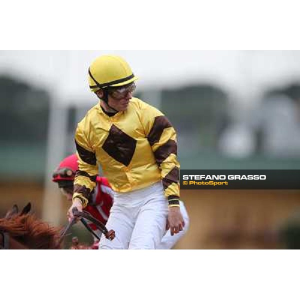 Gabriele Bietolini on Gordol du Mes after winning the 123° Premio Pisa Pisa, San Rossore racecourse,24th march 2013 ph.Stefano Grasso
