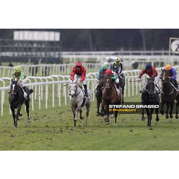 Umberto Rispoli on Mister Sandro wins the Premio Regione Toscana - Defi du Galop beating Luca Maniezzi on Mazzore Pisa - San Rossore racecourse,24th march 2013 ph.Stefano Grasso