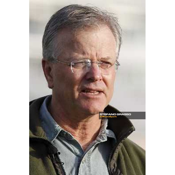 American trainer Bill Mott morning track works Dubai - Meydan racecourse,27th march 2013 ph.Stefano Grasso