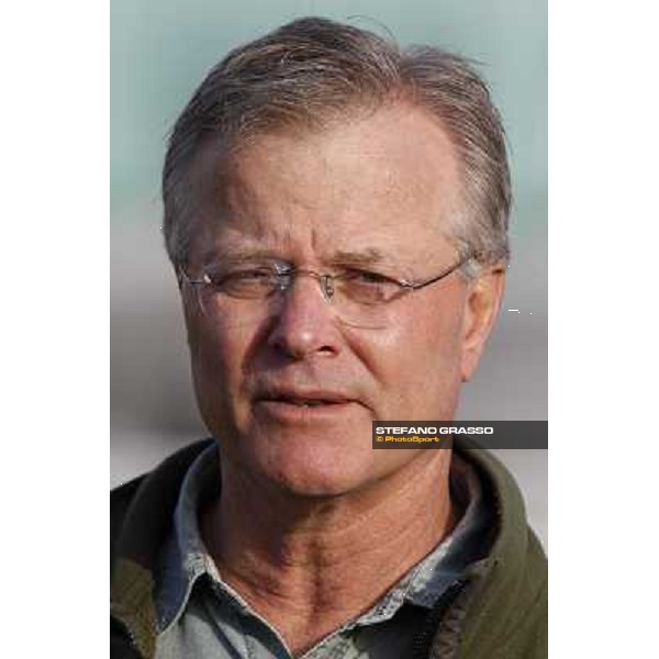American trainer Bill Mott morning track works Dubai - Meydan racecourse,27th march 2013 ph.Stefano Grasso