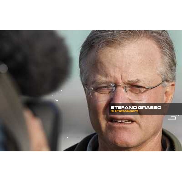 American trainer Bill Mott morning track works Dubai - Meydan racecourse,27th march 2013 ph.Stefano Grasso