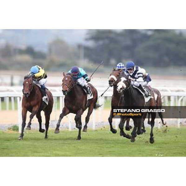 Vedelago,Mario Esposito up goes to win Premio Gentlewave Rome - Capannelle racecourse,1st april 2013 ph.Stefano Grasso