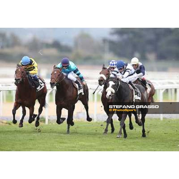 Vedelago,Mario Esposito up goes to win Premio Gentlewave Rome - Capannelle racecourse,1st april 2013 ph.Stefano Grasso