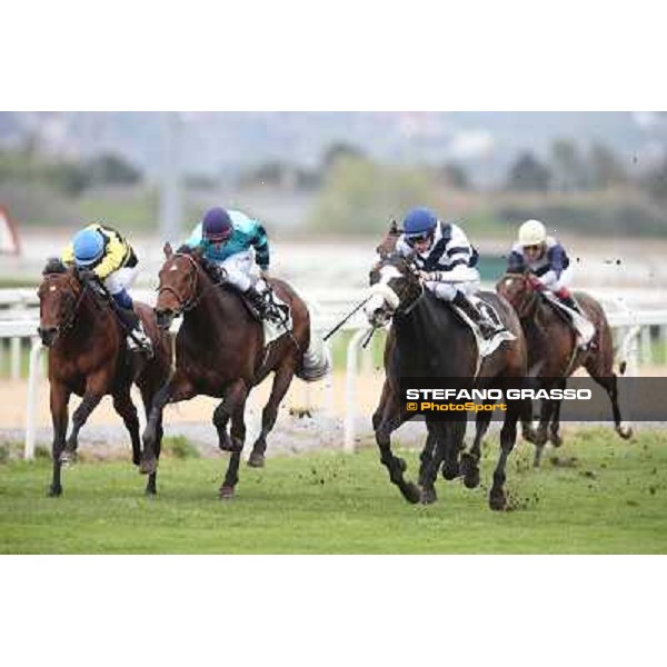 Vedelago,Mario Esposito up goes to win Premio Gentlewave Rome - Capannelle racecourse,1st april 2013 ph.Stefano Grasso