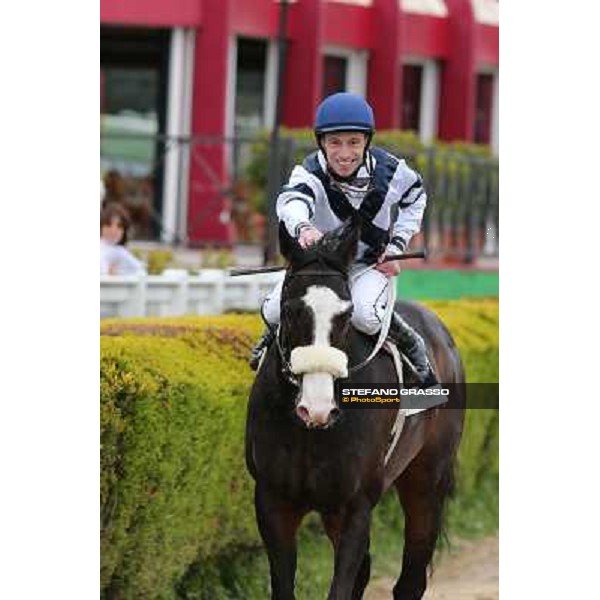 Vedelago,Mario Esposito after winning the Premio Gentlewave Rome - Capannelle racecourse,1st april 2013 ph.Stefano Grasso