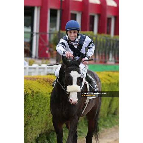 Vedelago,Mario Esposito after winning the Premio Gentlewave Rome - Capannelle racecourse,1st april 2013 ph.Stefano Grasso