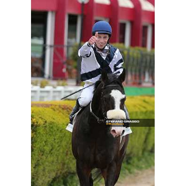 Vedelago,Mario Esposito after winning the Premio Gentlewave Rome - Capannelle racecourse,1st april 2013 ph.Stefano Grasso