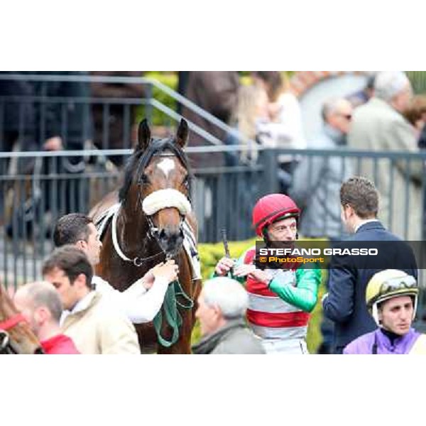 Wish Come True,Mario Esposito and Stefano Botti after winning the Premio San Giuseppe Rome - Capannelle racecourse,1st april 2013 ph.Stefano Grasso