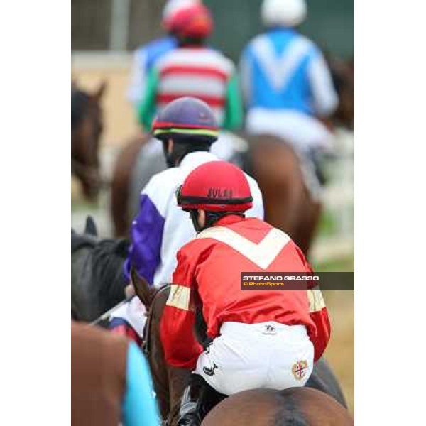 Jockeys Rome - Capannelle racecourse,1st april 2013 ph.Stefano Grasso
