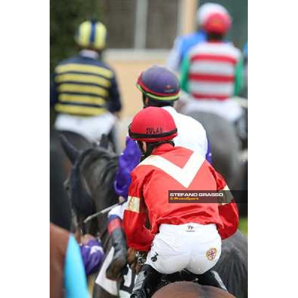 Jockeys Rome - Capannelle racecourse,1st april 2013 ph.Stefano Grasso