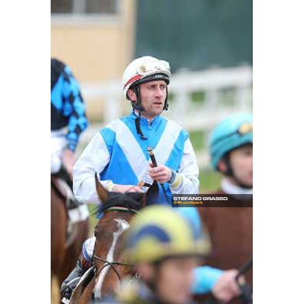 Jockeys return home after the race - Maurizio Pasquale on Eric The Fighter winner Rome - Capannelle racecourse,1st april 2013 ph.Stefano Grasso