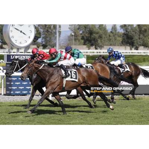 Mario Esposito on Pattaya wins the Premio Circo Massimo Roma - Capannelle racecourse,7th april 2013 ph.Stefano Grasso
