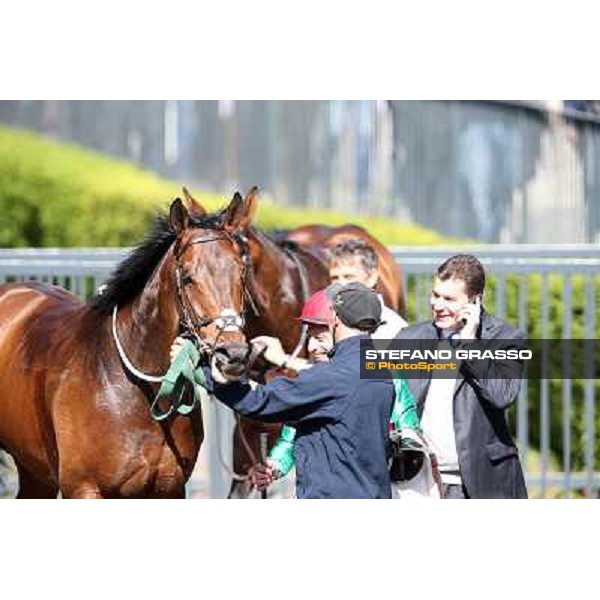 Mario Esposito,Stefano Botti and Pattaya after winning the Premio Circo Massimo Rome - Capannelle racecourse,7th april 2013 ph.Stefano Grasso