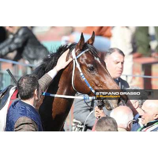 Luigi Riccardi and Lodovico Il Moro after winning the Premio Daumier Rome - Capannelle racecourse,7th april 2013 ph.Stefano Grasso