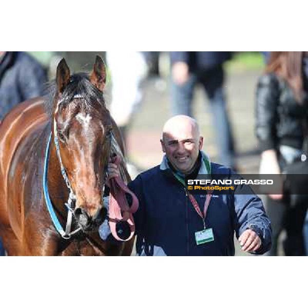 Lodovico Il Moro after winning the Premio Daumier Rome - Capannelle racecourse,7th april 2013 ph.Stefano Grasso