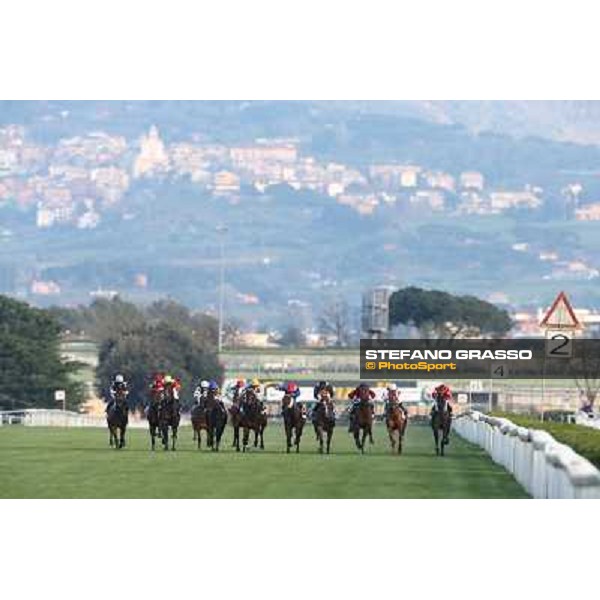 Mario Esposito on Doggy Tail wins the Premio Cloridano Rome - Capannelle racecourse,7th april 2013 ph.Stefano Grasso