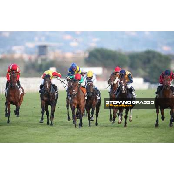 Mario Esposito on Doggy Tail wins the Premio Cloridano Rome - Capannelle racecourse,7th april 2013 ph.Stefano Grasso