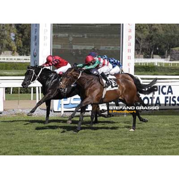 Mario Esposito on Pattaya wins the Premio Circo Massimo Rome - Capannelle racecourse,7th april 2013 ph.Stefano Grasso